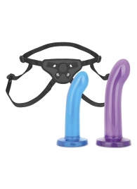 Страпон унисекс Beginners Strap-On с 2 насадками - 15 и 13 см. - Lux Fetish - купить с доставкой в Шахтах