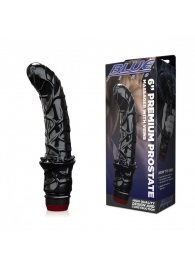 Черный вибромассажер простаты 6  Premium Prostate Massager - BlueLine - в Шахтах купить с доставкой