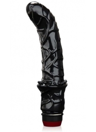 Черный вибромассажер простаты 6  Premium Prostate Massager - BlueLine - в Шахтах купить с доставкой
