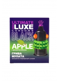 Черный стимулирующий презерватив  Грива мулата  с ароматом яблока - 1 шт. - Luxe - купить с доставкой в Шахтах