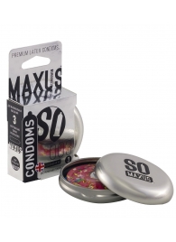 Экстремально тонкие презервативы в железном кейсе MAXUS Extreme Thin - 3 шт. - Maxus - купить с доставкой в Шахтах