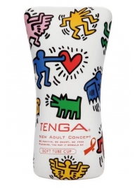 Мастурбатор-туба Keith Haring Soft Tube CUP - Tenga - в Шахтах купить с доставкой