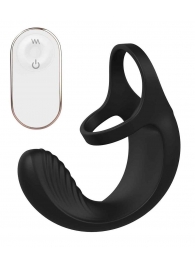 Черный анальный стимулятор с эрекционными кольцами Remote Couple Teaser - Dream Toys - в Шахтах купить с доставкой