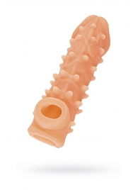 Телесная закрытая насадка с пупырышками Cock Sleeve Size M - 15,6 см. - KOKOS - в Шахтах купить с доставкой