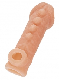 Телесная закрытая насадка с шишечками Cock Sleeve Size L - 17,6 см. - KOKOS - в Шахтах купить с доставкой