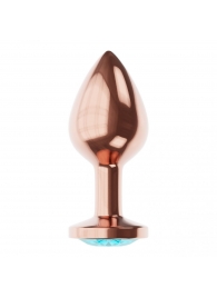 Пробка цвета розового золота с малиновым кристаллом Diamond Topaz Shine L - 8,3 см. - Lola Games - купить с доставкой в Шахтах
