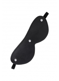 Черная кожаная маска Anonymo с мягким подкладом - ToyFa - купить с доставкой в Шахтах