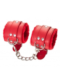 Красные наручники Anonymo из искусственной кожи - ToyFa - купить с доставкой в Шахтах