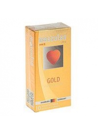 Презервативы Masculan Ultra Gold с золотым напылением и ароматом ванили - 10 шт. - Masculan - купить с доставкой в Шахтах