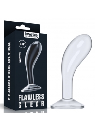 Прозрачный стимулятор простаты Flawless Clear Prostate Plug - 15 см. - Lovetoy - в Шахтах купить с доставкой