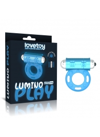 Голубое, светящееся в темноте эрекционное виброкольцо Lumino Play Vibrating Penis Ring - Lovetoy - в Шахтах купить с доставкой
