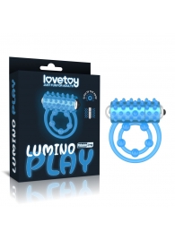 Голубое, светящееся в темноте виброкольцо Lumino Play Vibrating Penis Ring - Lovetoy - в Шахтах купить с доставкой