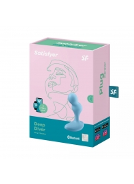 Голубой анальный вибростимулятор Deep Driver - 11,2 см. - Satisfyer - в Шахтах купить с доставкой