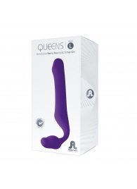 Фиолетовый безремневой страпон Queens L - Adrien Lastic - купить с доставкой в Шахтах