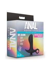 Черный анальный вибратор Silicone Vibrating Prostate Massager 01 - 10,8 см. - Blush Novelties - в Шахтах купить с доставкой