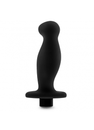 Черный анальный вибромассажёр Silicone Vibrating Prostate Massager 02 - 10,8 см. - Blush Novelties - в Шахтах купить с доставкой