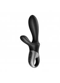 Черный анальный вибратор Heat Climax+ с функцией нагрева - 20,6 см. - Satisfyer - в Шахтах купить с доставкой