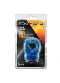 Голубое эрекционное виброкольцо Reusable 5 Function Cock Ring - Blush Novelties - в Шахтах купить с доставкой