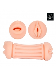 Двусторонний мастурбатор - ротик и вагина - Bior toys - в Шахтах купить с доставкой