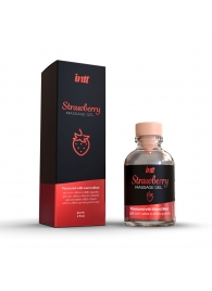 Массажный гель с ароматом клубники Strawberry - 30 мл. - INTT - купить с доставкой в Шахтах