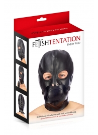 Маска-шлем с прорезями для глаз и регулируемым кляпом - Fetish Tentation - купить с доставкой в Шахтах