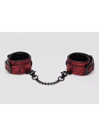 Красно-черные наручники Reversible Faux Leather Wrist Cuffs - Fifty Shades of Grey - купить с доставкой в Шахтах