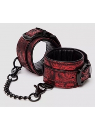 Красно-черные наручники Reversible Faux Leather Wrist Cuffs - Fifty Shades of Grey - купить с доставкой в Шахтах