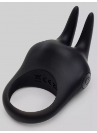 Черное эрекционное виброкольцо Sensation Rechargeable Vibrating Rabbit Love Ring - Fifty Shades of Grey - в Шахтах купить с доставкой