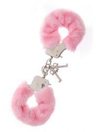 Металлические наручники с розовой меховой опушкой METAL HANDCUFF WITH PLUSH PINK - Dream Toys - купить с доставкой в Шахтах