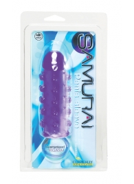 Закрытая фиолетовая насадка с пупырышками SAMURAI PENIS SLEEVE PURPLE - 14,5 см. - NMC - в Шахтах купить с доставкой