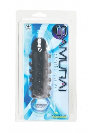 Дымчатая стимулирующая насадка с закрытой головкой SAMURAI PENIS SLEEVE BLACK - 14,5 см. - NMC - в Шахтах купить с доставкой