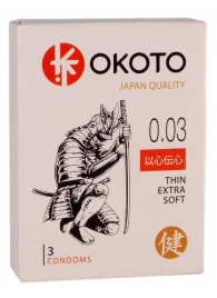 Тонкие презервативы OKOTO Thin Extra Soft - 3 шт. - Sitabella - купить с доставкой в Шахтах
