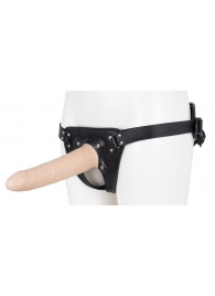 Пустотелый страпон Harness CLASSIC с бандажом - 19,5 см. - LOVETOY (А-Полимер) - купить с доставкой в Шахтах