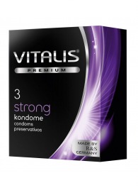 Презервативы с утолщенной стенкой VITALIS PREMIUM strong - 3 шт. - Vitalis - купить с доставкой в Шахтах