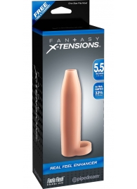 Насадка-расширитель с кольцом для подхвата мошонки Real Feel Enhancer - 14 см. - Pipedream - в Шахтах купить с доставкой