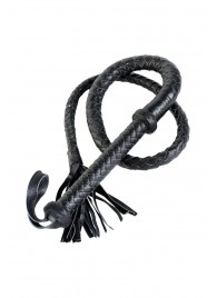 Длинный кожаный кнут с хлопушками на конце - ToyFa - купить с доставкой в Шахтах