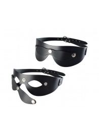 Черная кожаная маска  Новичок - Sitabella - купить с доставкой в Шахтах