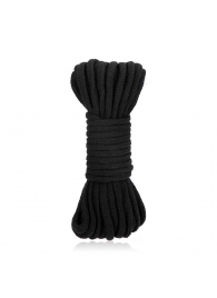 Черная хлопковая веревка для связывания Bondage Rope - 10 м. - Lux Fetish - купить с доставкой в Шахтах