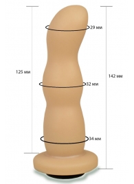 Телесная рельефная насадка Harness - 14,2 см. - LOVETOY (А-Полимер) - купить с доставкой в Шахтах