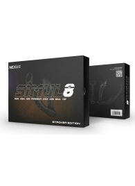 Черный вибромассажер простаты Nexus Simul8 Stroker Edition с кольцами для пениса и мошонки - Nexus Range - в Шахтах купить с доставкой