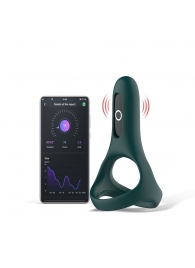 Изумрудное виброкольцо Magic Motion Rise с подхватом мошонки - Magic Motion - в Шахтах купить с доставкой