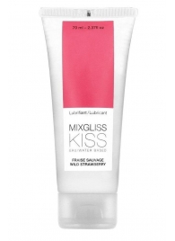 Смазка на водной основе Mixgliss Kiss с ароматом земляники - 70 мл. - Mixgliss - купить с доставкой в Шахтах