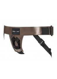 Бронзовый пояс для насадок Curious Harness - Strap-on-me - купить с доставкой в Шахтах
