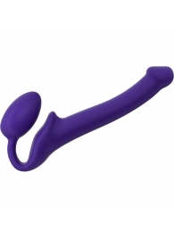 Фиолетовый безремневой страпон Silicone Bendable Strap-On - size S - Strap-on-me - купить с доставкой в Шахтах