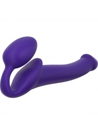 Фиолетовый безремневой страпон Silicone Bendable Strap-On - size M - Strap-on-me - купить с доставкой в Шахтах