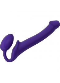 Фиолетовый безремневой страпон Silicone Bendable Strap-On - size M - Strap-on-me - купить с доставкой в Шахтах