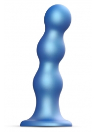 Голубая насадка Strap-On-Me Dildo Plug Balls size S - Strap-on-me - купить с доставкой в Шахтах