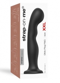 Черная насадка Strap-On-Me Dildo Plug P G size XXL - Strap-on-me - купить с доставкой в Шахтах