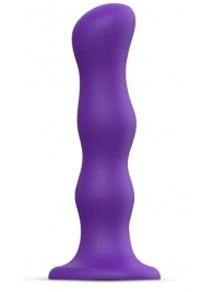 Фиолетовая насадка Strap-On-Me Dildo Geisha Balls size M - Strap-on-me - купить с доставкой в Шахтах