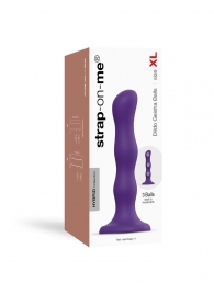 Фиолетовая насадка Strap-On-Me Dildo Geisha Balls size XL - Strap-on-me - купить с доставкой в Шахтах